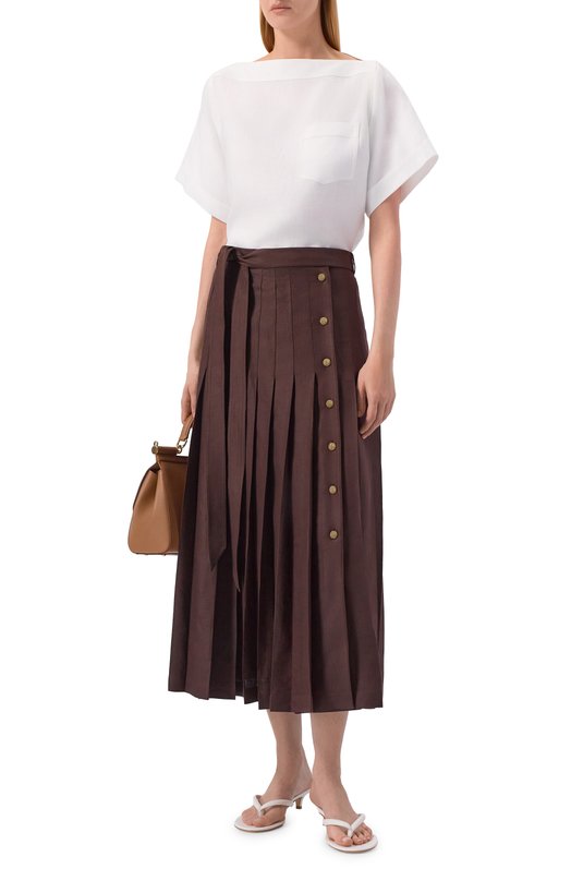 Льняной топ Loro Piana FAP0323 Белый  FAP0323 Фото 2