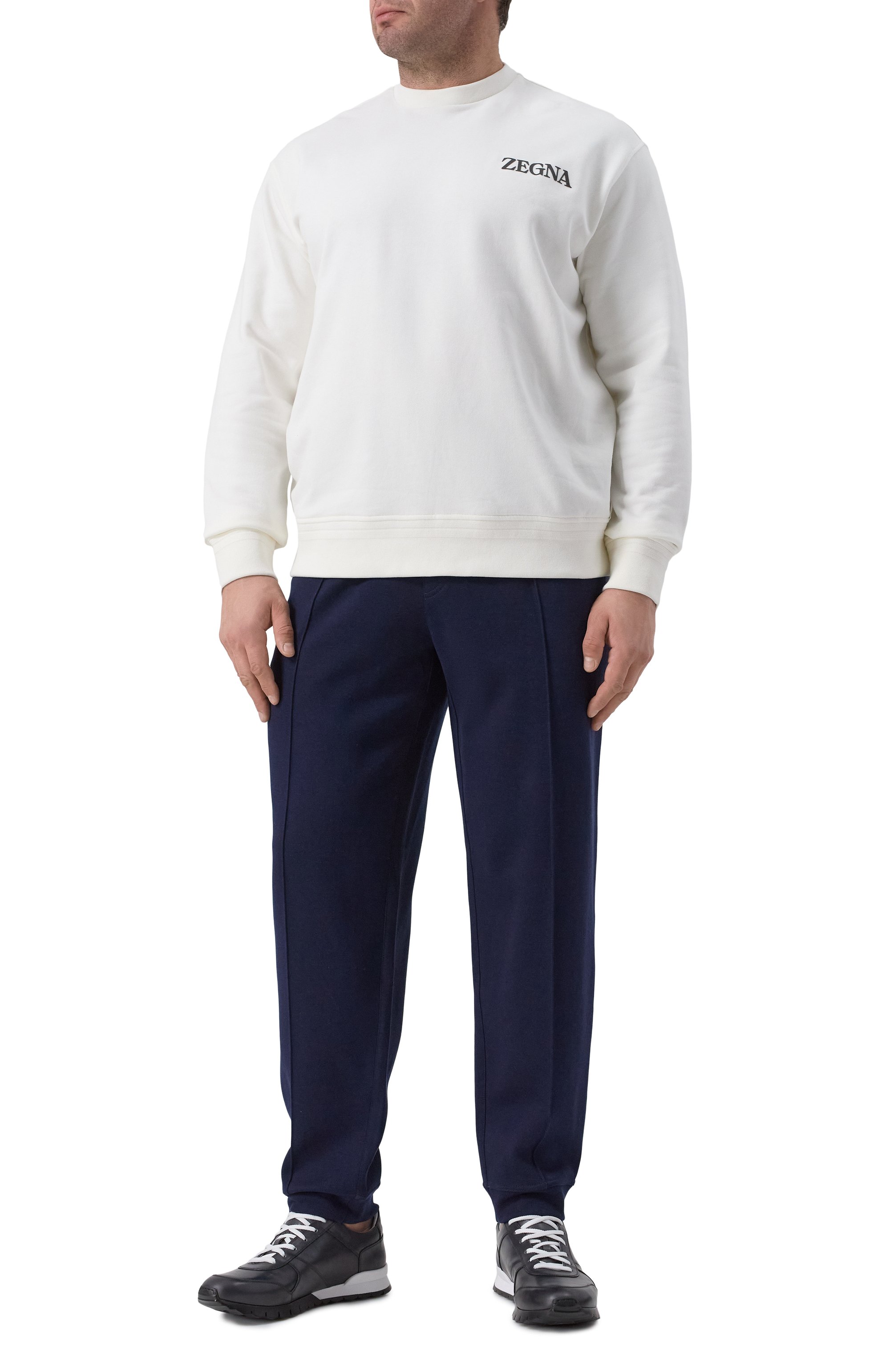 Джоггеры из хлопка и кашемира BRUNELLO CUCINELLI, арт. MM8313271W, фото 2