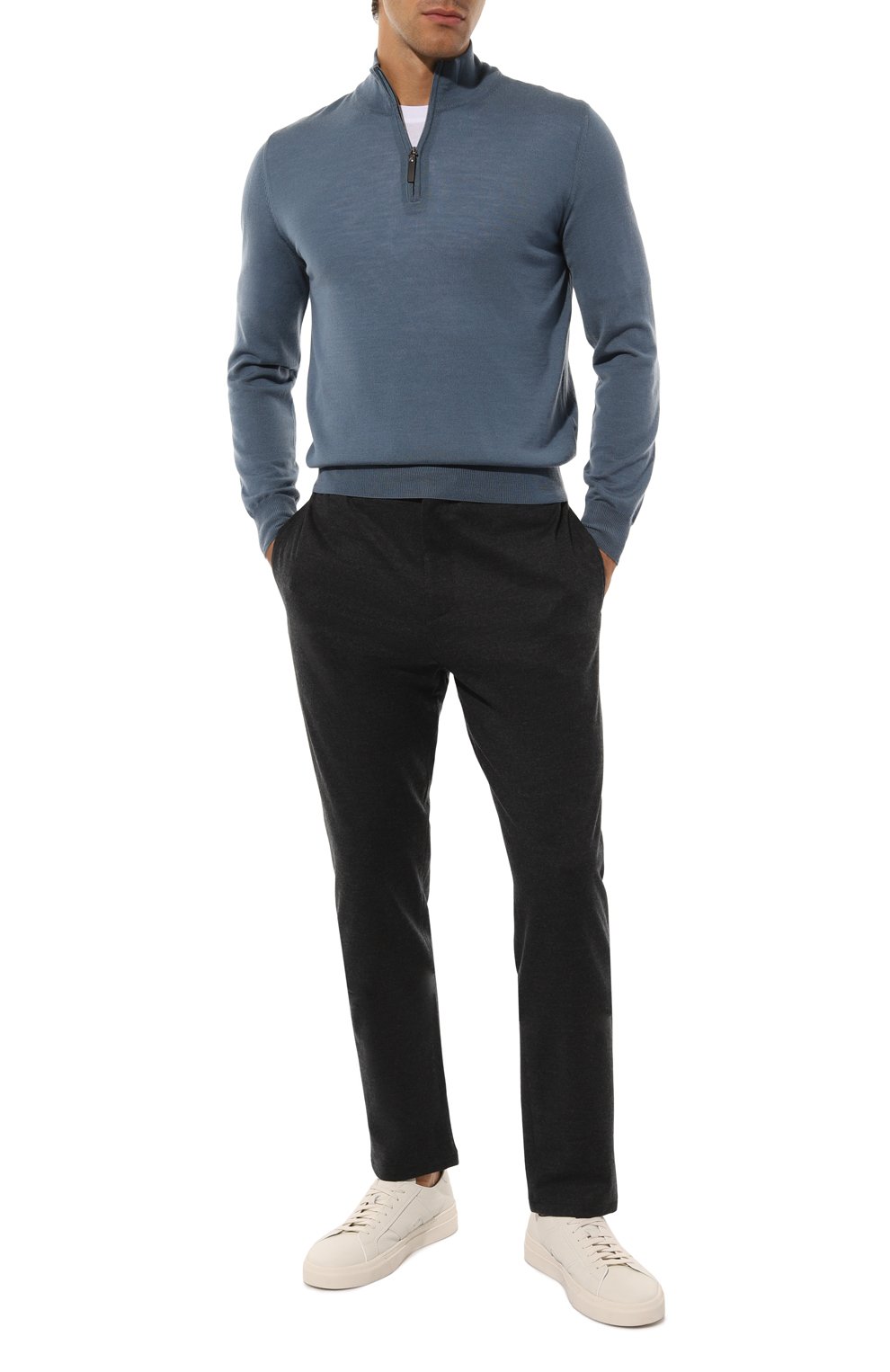 Шерстяные брюки CANALI темно-серого цвета по цене 69950 руб., арт. J7003/JJ03062, фото 2 Шерстяные брюки CANALI, арт. J7003/JJ03062, фото 2