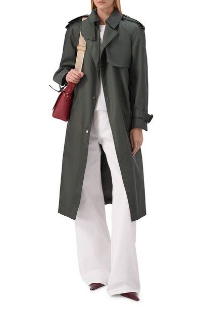 Плащ BURBERRY темно-зеленого цвета по цене 260500 руб., арт. 8114353, фото 2 Плащ BURBERRY, арт. 8114353, фото 2