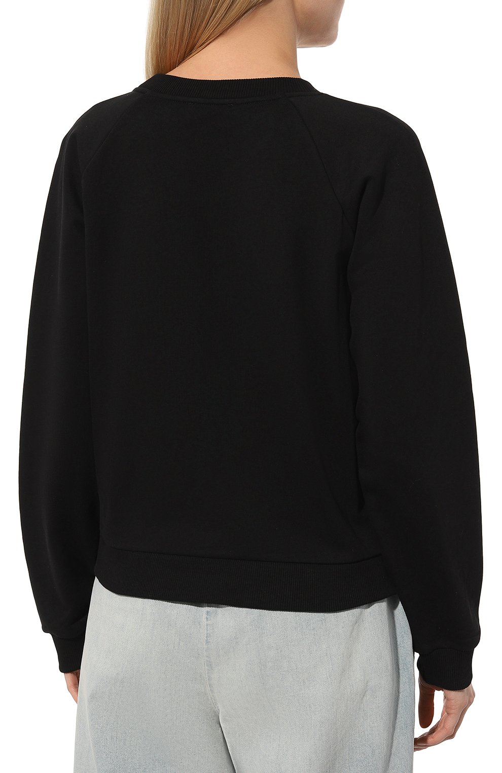 Хлопковый свитшот BALMAIN черного цвета по цене 65550 руб., арт. XF1JQ001BB37, фото 4 Хлопковый свитшот BALMAIN, арт. XF1JQ001BB37, фото 4