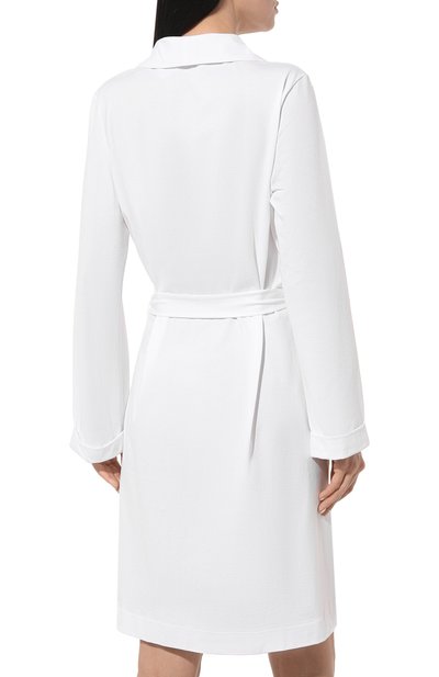 Хлопковый халат HANRO белого цвета по цене 33330 руб., арт. 077302, фото 4 Хлопковый халат HANRO, арт. 077302, фото 4