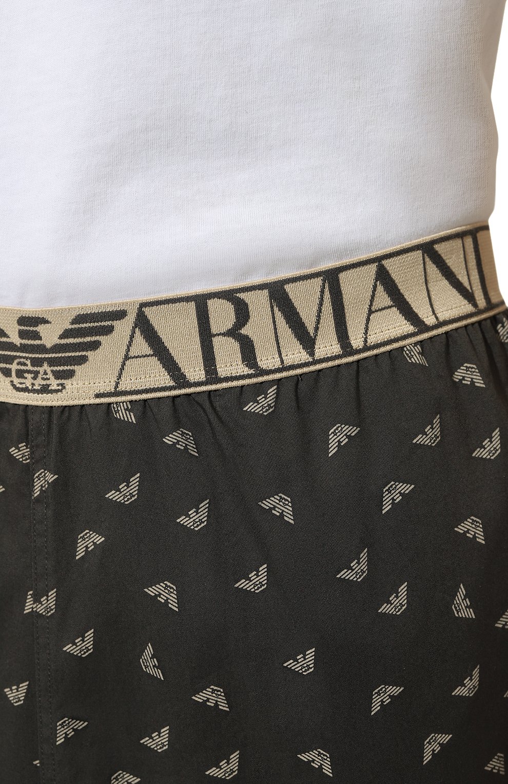 Хлопковые домашние брюки EMPORIO ARMANI, арт. 111780/3R576, фото 5