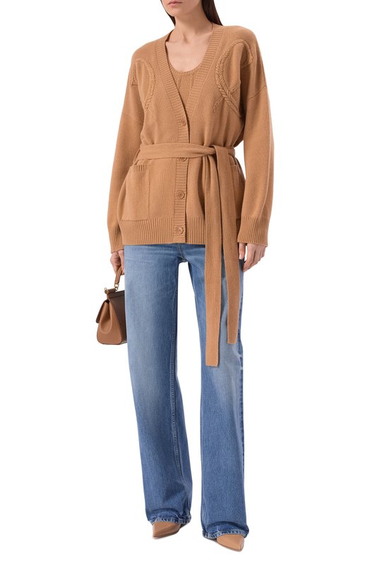 Кардиган из шерсти и кашемира Elie Saab J0208/CK015 Бежевый  J0208/CK015 Фото 2