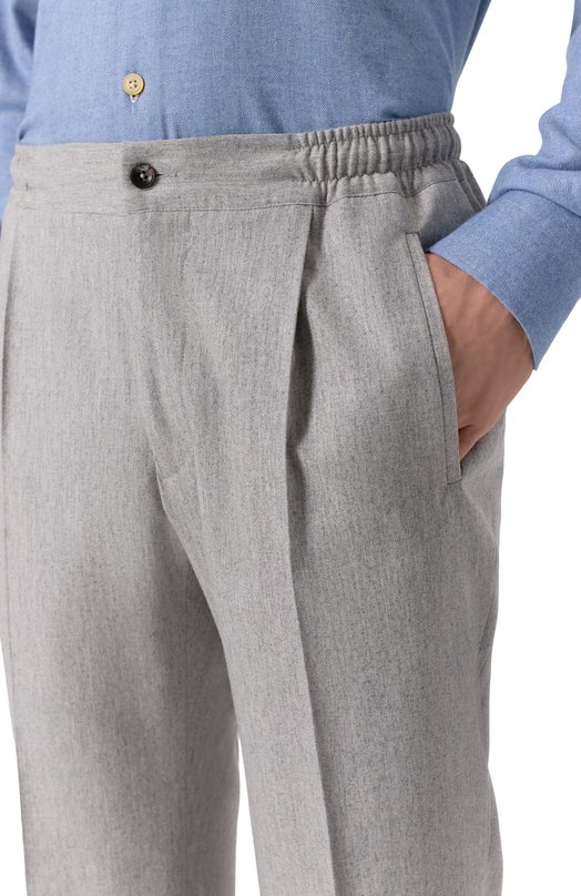 Шерстяные брюки Kiton UPN01K0124G01 Серый  UPN01K0124G01 Фото 5