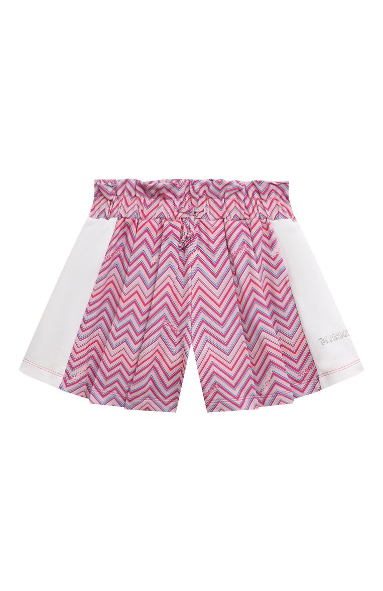 Детские хлопковые шорты MISSONI розового цвета, арт. MU6A29/Z1859/4-10 | Фото 1 (Нос: Не проставлено; Материал внешний: Хлопок; Случай: Повседневный; Ростовка одежда: 10 - 11 лет | 140 - 146см, 4 года | 104 см, 6 лет | 116 см, 8 лет | 128 см)