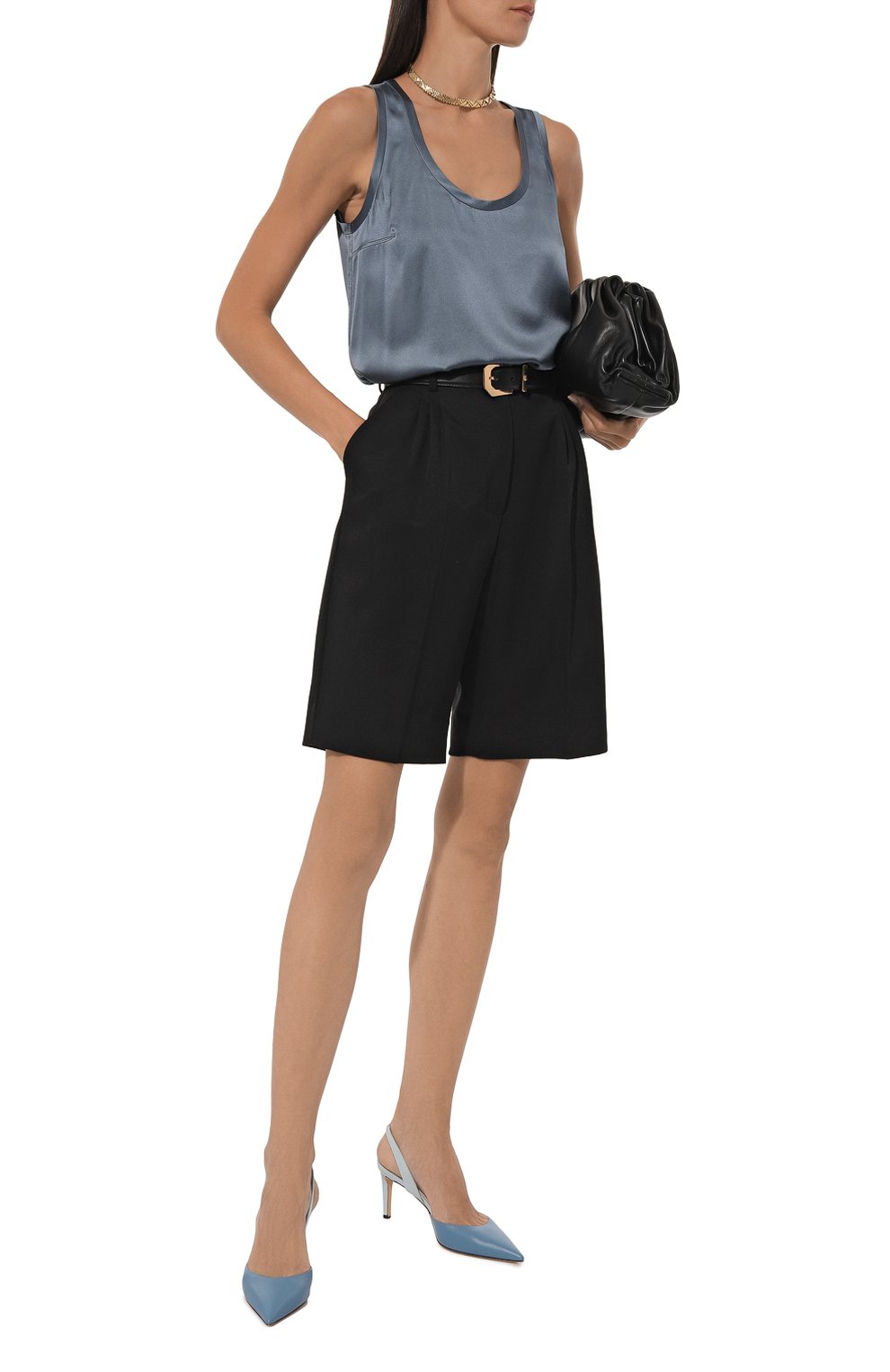 Атласный топ BRUNELLO CUCINELLI, арт. MPC59E0600, фото 2