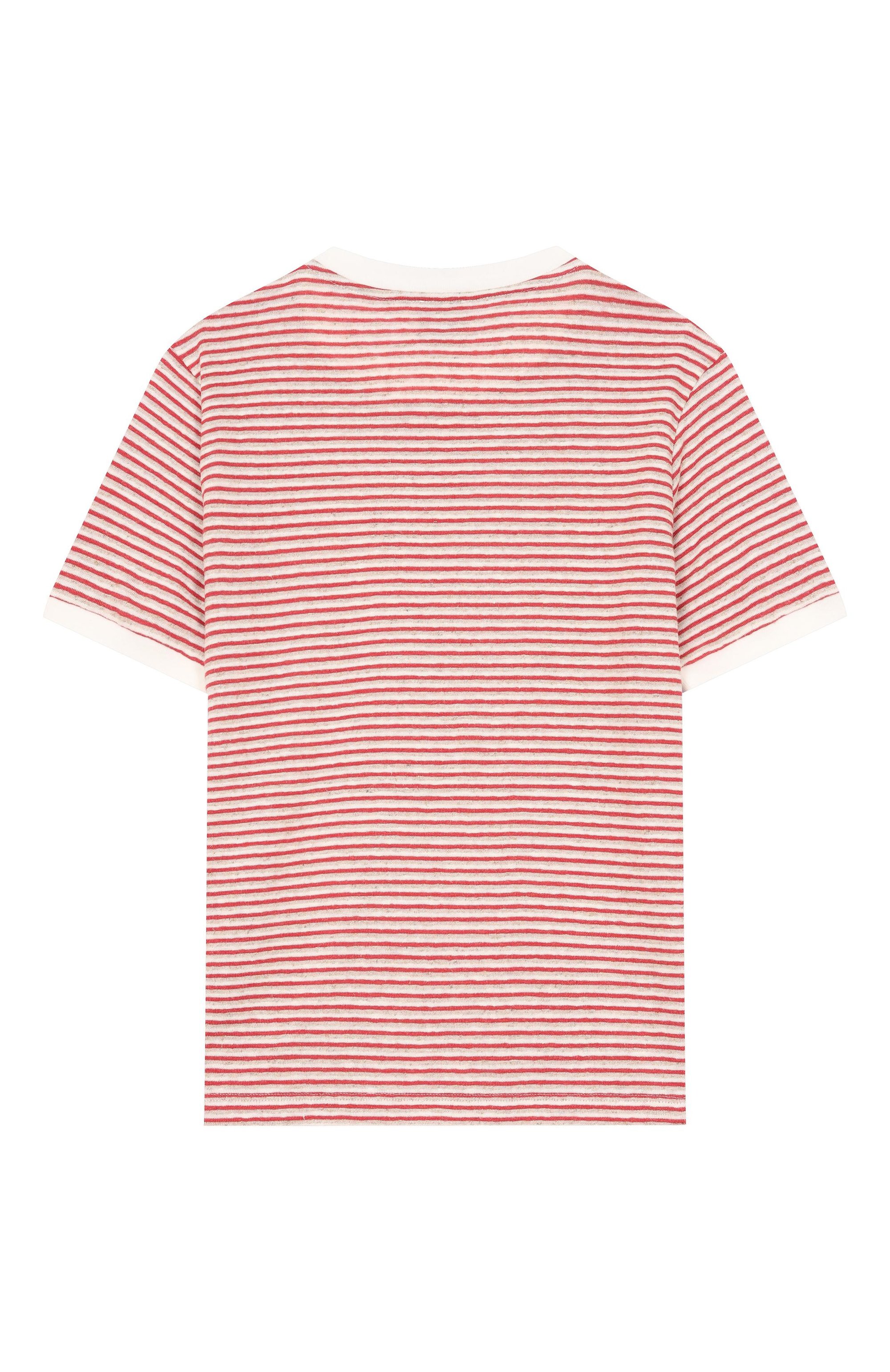 Футболка из вискозы и льна ELEVENTY красного цвета по цене 13350 руб., арт. EY8P51/J0549_001, фото 2 Футболка из вискозы и льна ELEVENTY, арт. EY8P51/J0549_001, фото 2