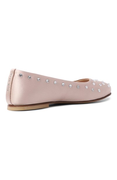 Текстильные балетки ELIE SAAB JUNIOR светло-розового цвета по цене 37050 руб., арт. 80879-VAR2/36-40, фото 3 Текстильные балетки ELIE SAAB JUNIOR, арт. 80879-VAR2/36-40, фото 3