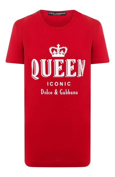 Женская хлопковая футболка DOLCE & GABBANA, арт. F8K74T/G7TAN