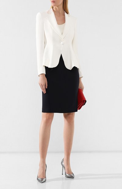 Жакет EMPORIO ARMANI белого цвета по цене 78900 руб., арт. 4NG18T/42013, фото 2 Жакет EMPORIO ARMANI, арт. 4NG18T/42013, фото 2