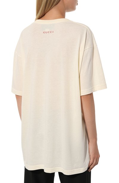 Хлопковая футболка GUCCI, арт. 539081 XJBUJ, фото 4
