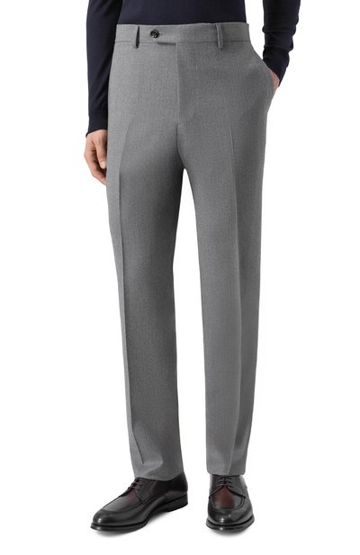 Брюки из шерсти и шелка BERWICH серого цвета по цене 62950 руб., арт. VULCAN0 195/DR1483, фото 3 Брюки из шерсти и шелка BERWICH, арт. VULCAN0 195/DR1483, фото 3