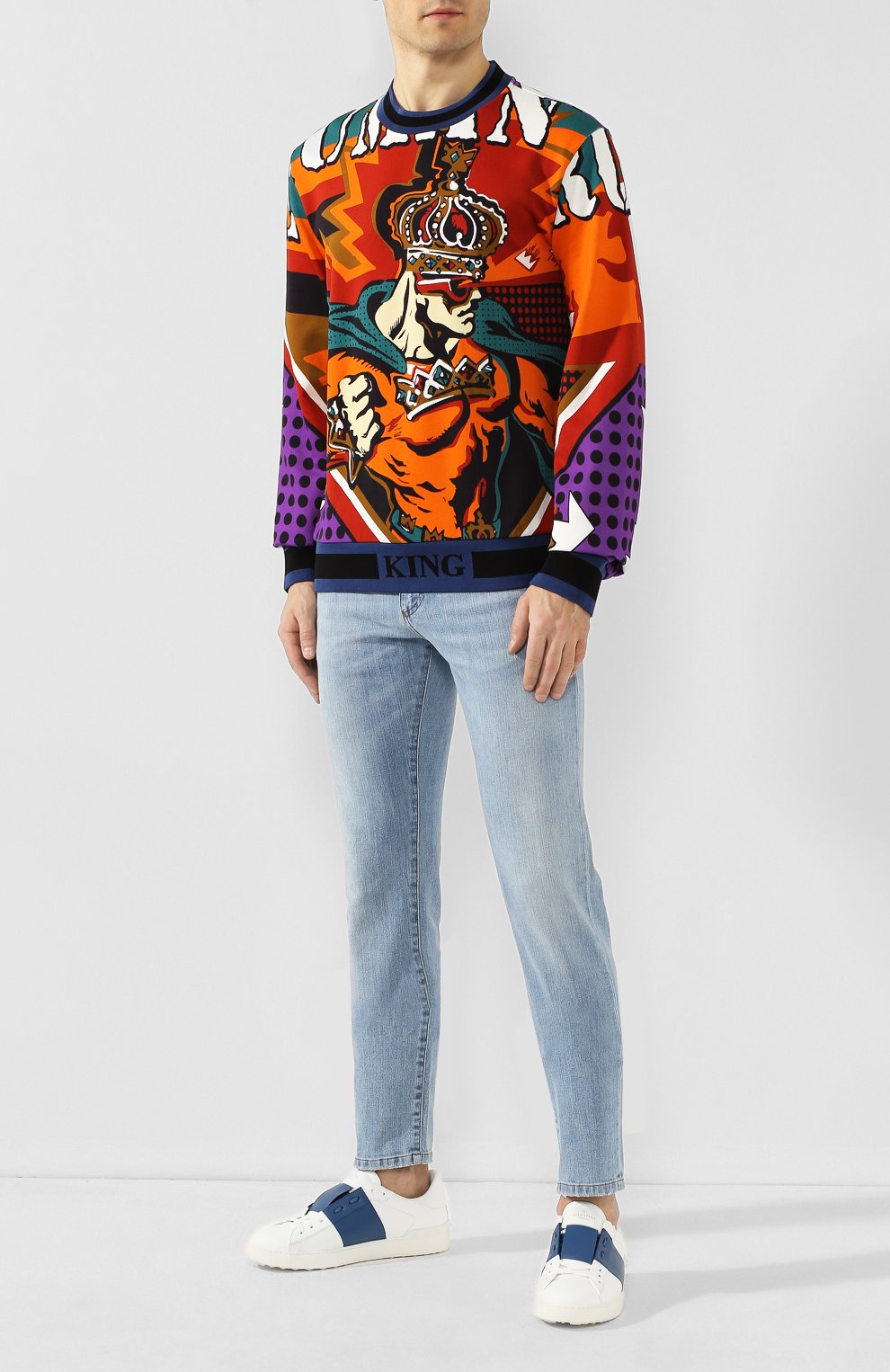 Кожаные кеды open VALENTINO, арт. TY2S0830/BLU, фото 2