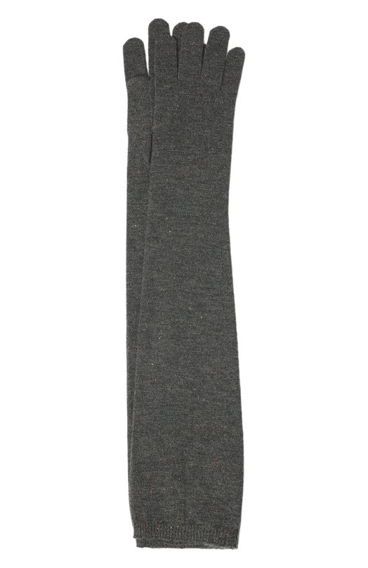 Перчатки из кашемира и вискозы Brunello Cucinelli M9A850189 Серый M9A850189