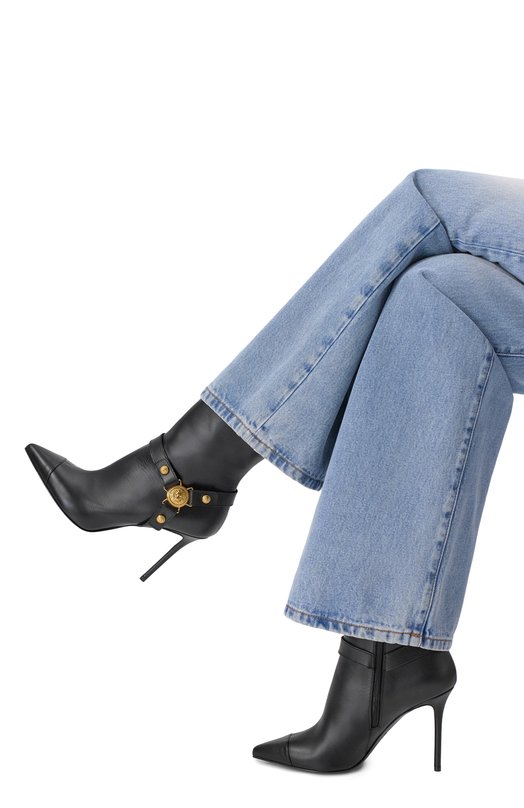 Кожаные ботильоны Eva Balmain FN0TE012/LVIT Чёрный  FN0TE012/LVIT Фото 2