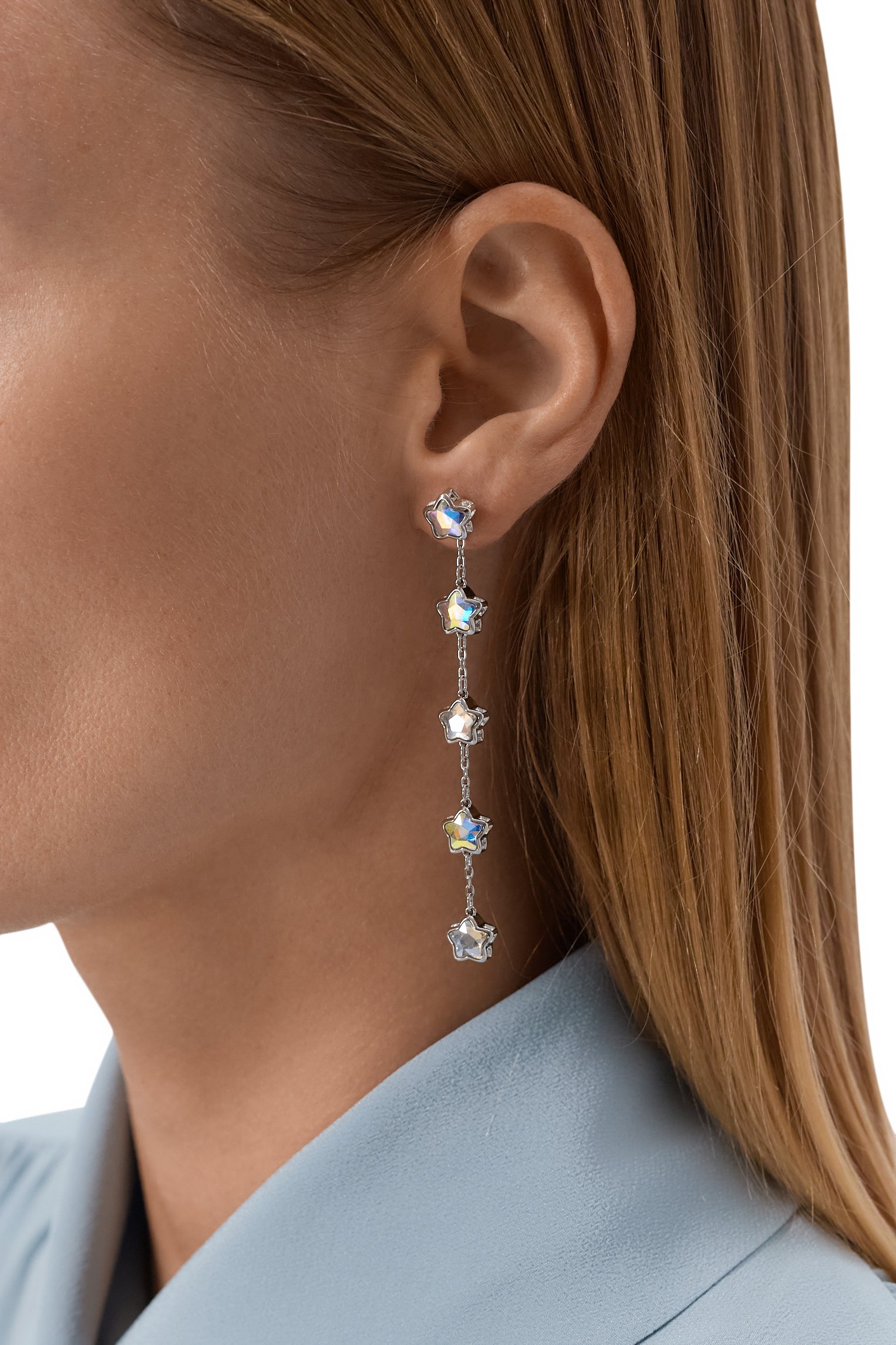 Серьги SWAROVSKI серебряного цвета по цене 24500 руб., арт. 5754184, фото 2 Серьги SWAROVSKI, арт. 5754184, фото 2