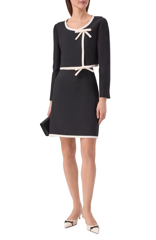 Юбка из шерсти и шелка Valentino 8B3RAEH7/1CF Чёрный  8B3RAEH7/1CF Фото 2