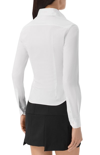 Хлопковая рубашка VETEMENTS белого цвета по цене 89250 руб., арт. WH27SH039W, фото 4 Хлопковая рубашка VETEMENTS, арт. WH27SH039W, фото 4