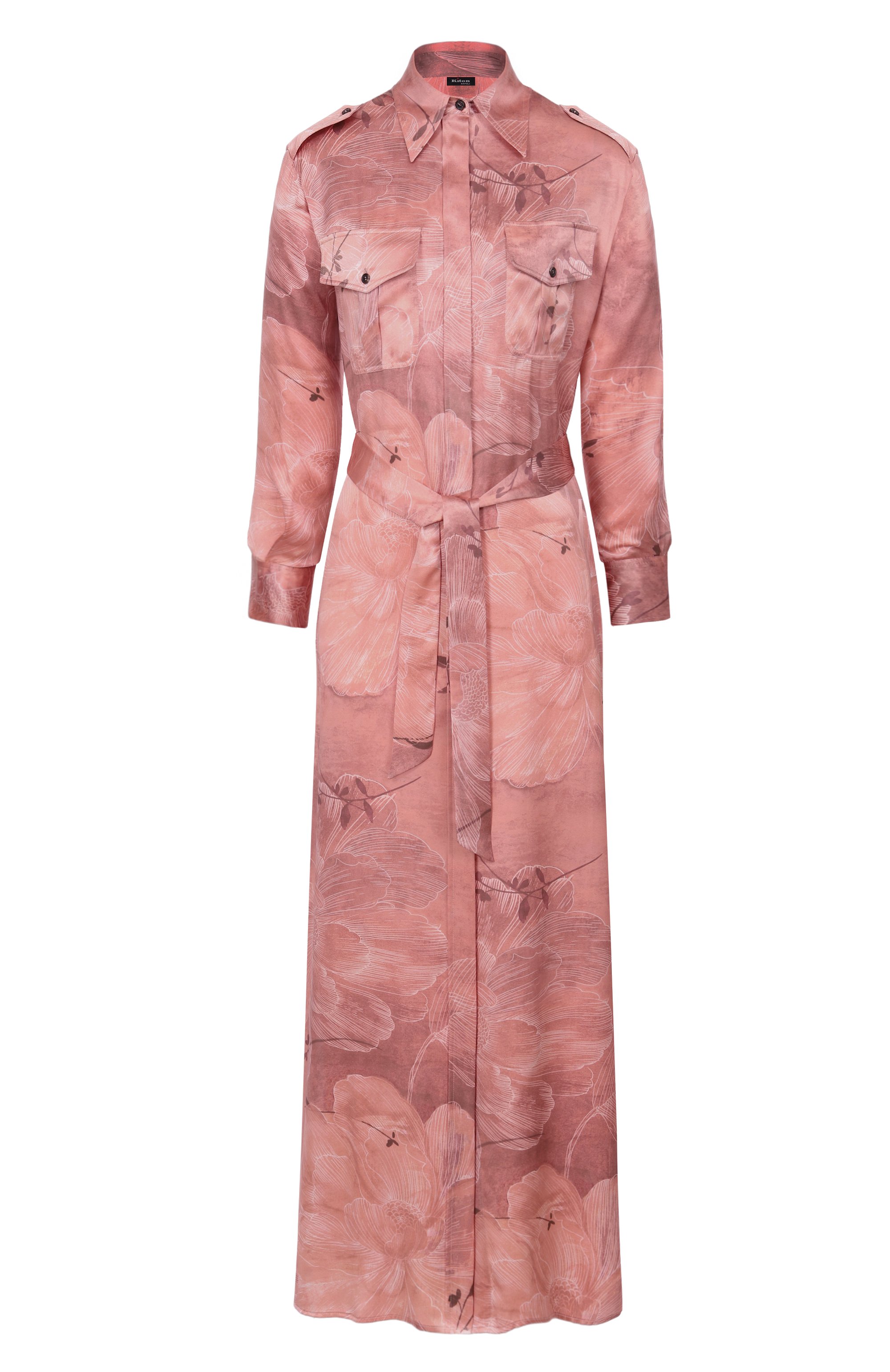 Атласное платье KITON, арт. D47321K0873G05, фото 1