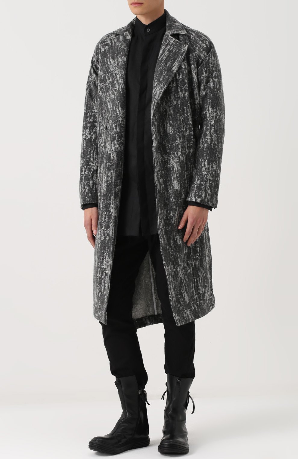 Удлиненная льняная рубашка с воротником-стойкой MANUEL MARTE, арт. S6103, фото 2