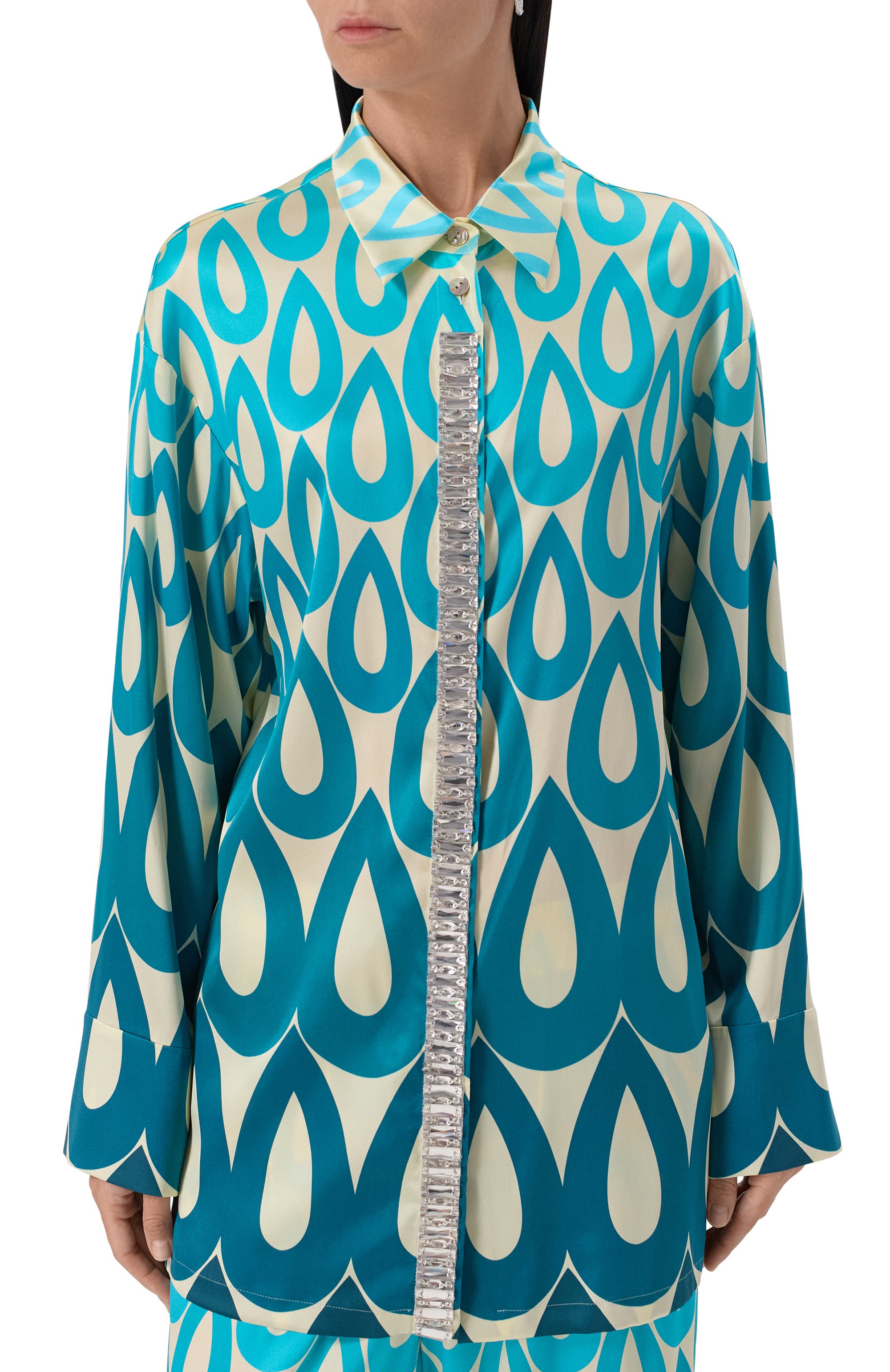 Атласная блузка YANINA, арт. T-2928, фото 3