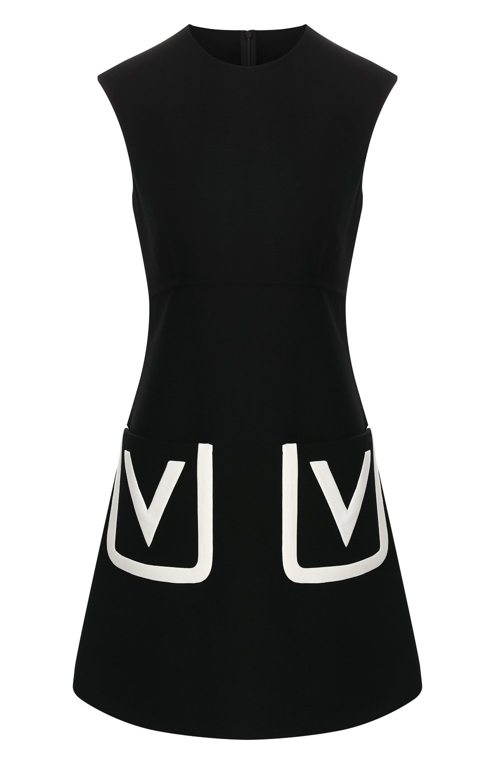 Шерстяное платье VALENTINO черно-белого цвета по цене 299500 руб., арт. RB3VAKS14EJ, фото 1 Шерстяное платье VALENTINO, арт. RB3VAKS14EJ, фото 1