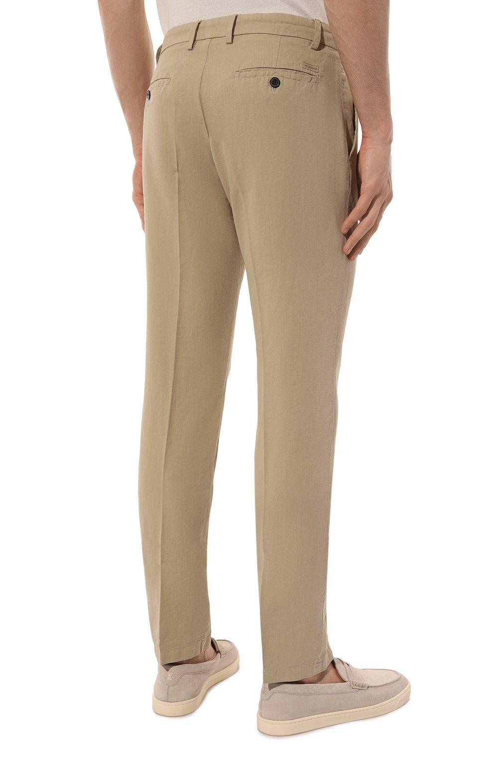 Брюки из хлопка и льна PAUL&SHARK, арт. 23414033, фото 4