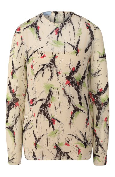 Женская блузка из вискозы PRADA, арт. P933H-1WWP-F0324