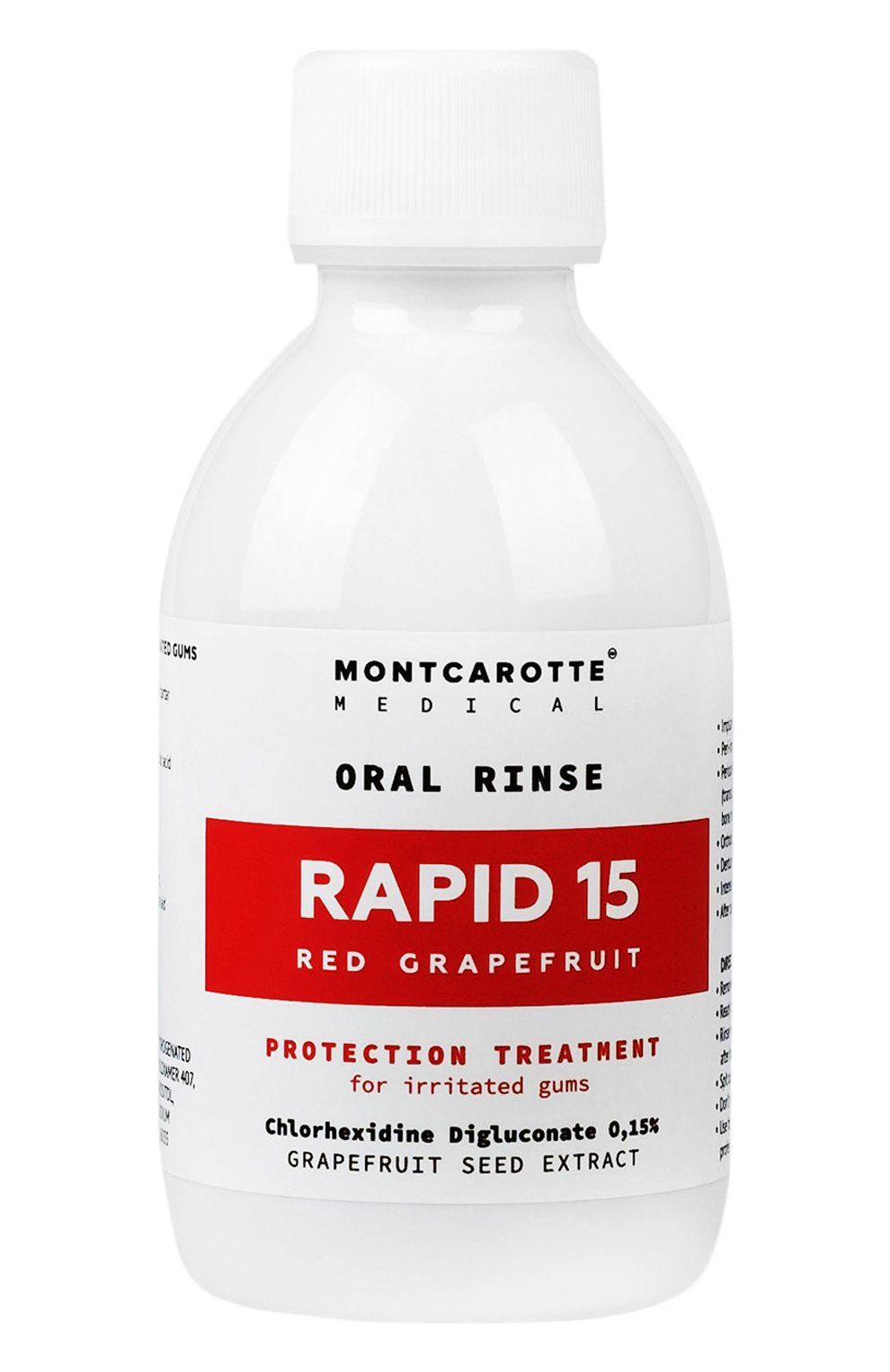 Ополаскиватель для полости рта rapid 15 red grapefruit (200ml) MONTCAROTTE, арт. MCM0215, фото 1