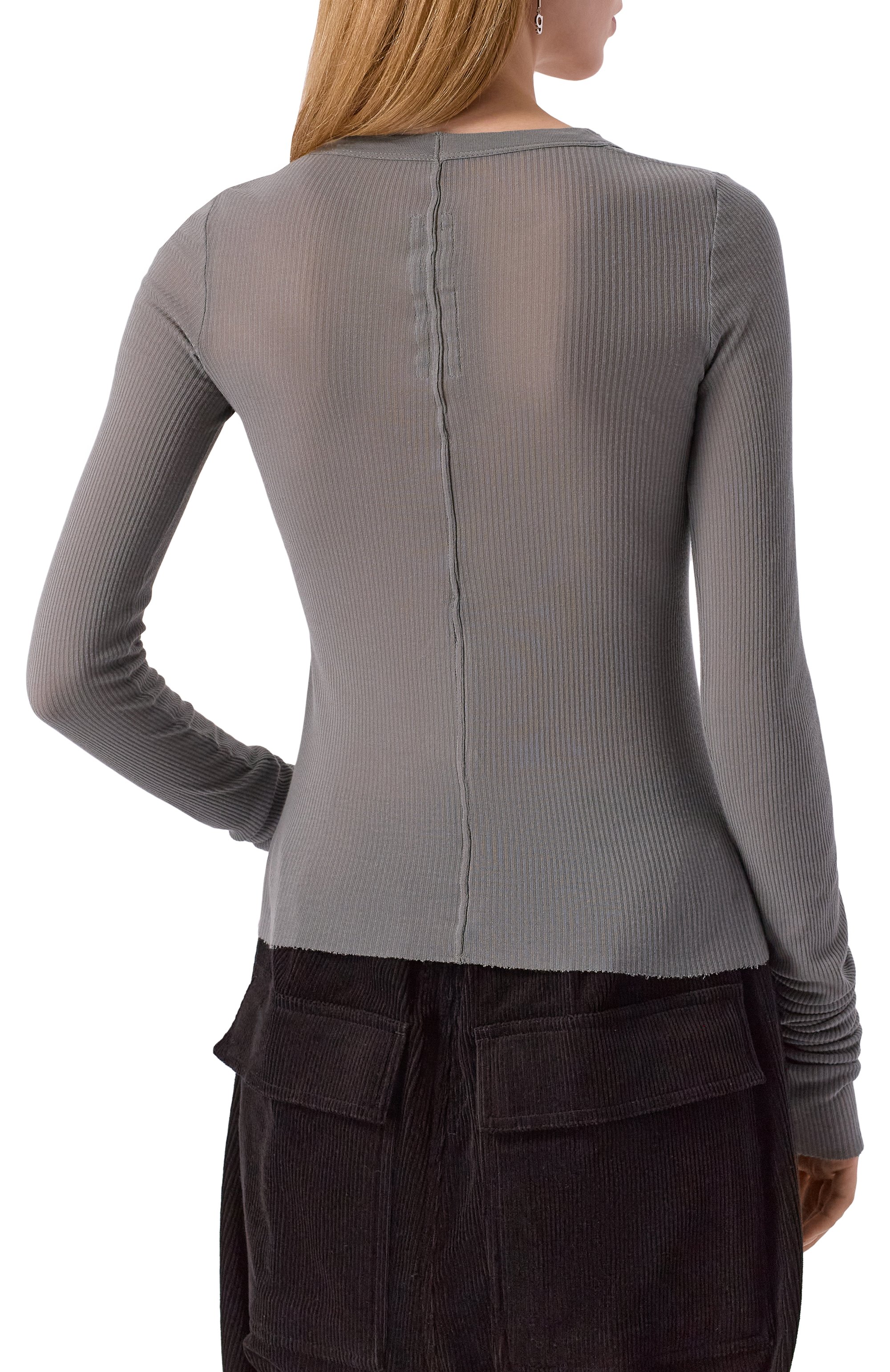 Лонгслив из вискозы и шелка RICK OWENS, арт. RP02E4209/RC, фото 4