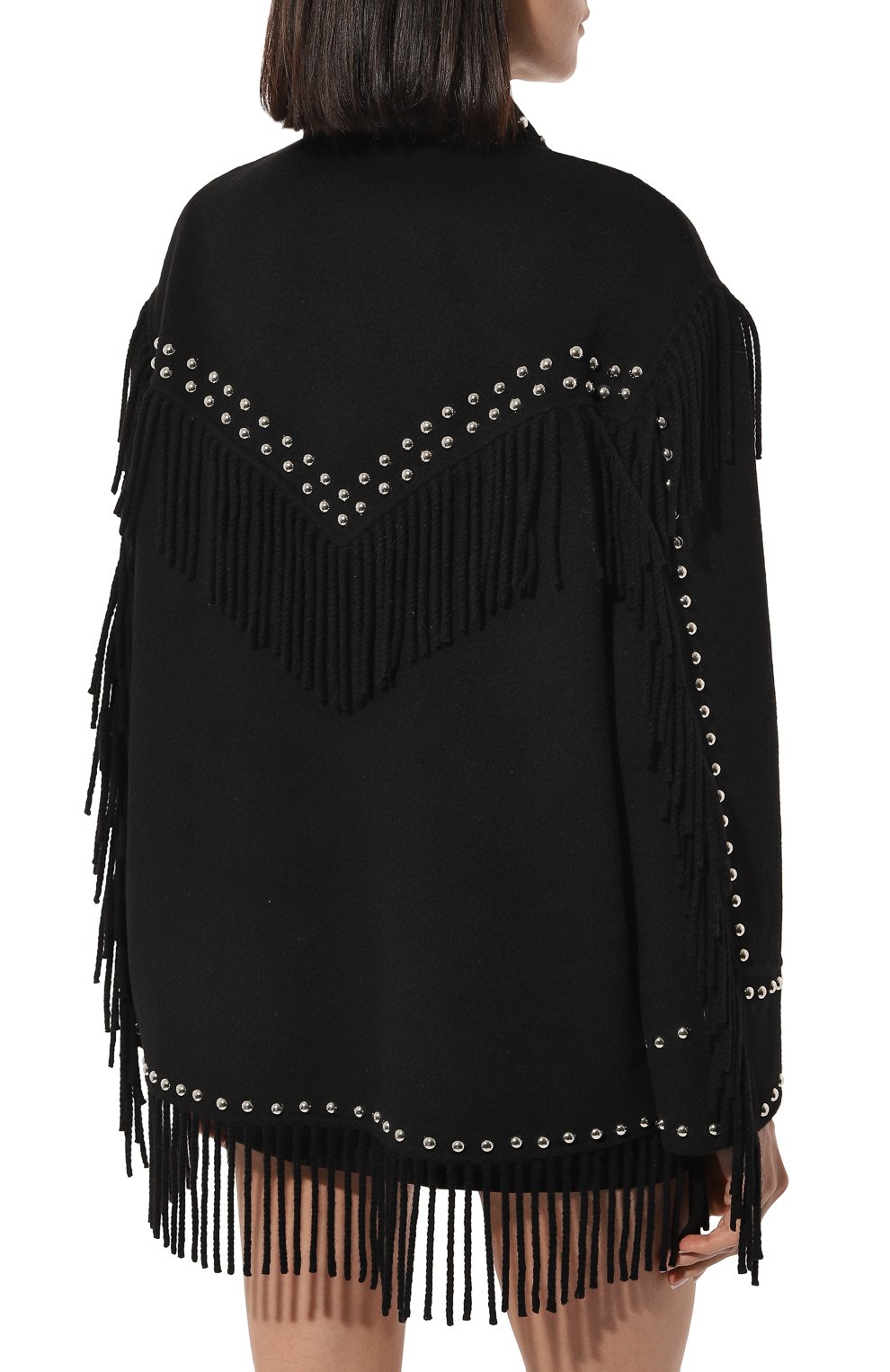 Шерстяной жакет P.A.R.O.S.H. черного цвета по цене 156500 руб., арт. LEAK-D430996B, фото 4 Шерстяной жакет P.A.R.O.S.H., арт. LEAK-D430996B, фото 4