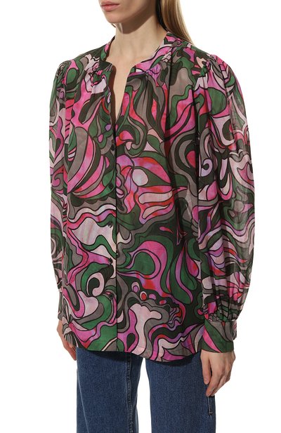 Хлопковая блузка DRIES VAN NOTEN разноцветного цвета по цене 79100 руб., арт. 222-030765-5072, фото 3 Хлопковая блузка DRIES VAN NOTEN, арт. 222-030765-5072, фото 3