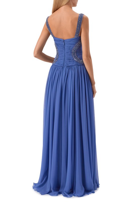 Шелковое платье Zuhair Murad PDR25005/CHSI028 Голубой  PDR25005/CHSI028 Фото 3