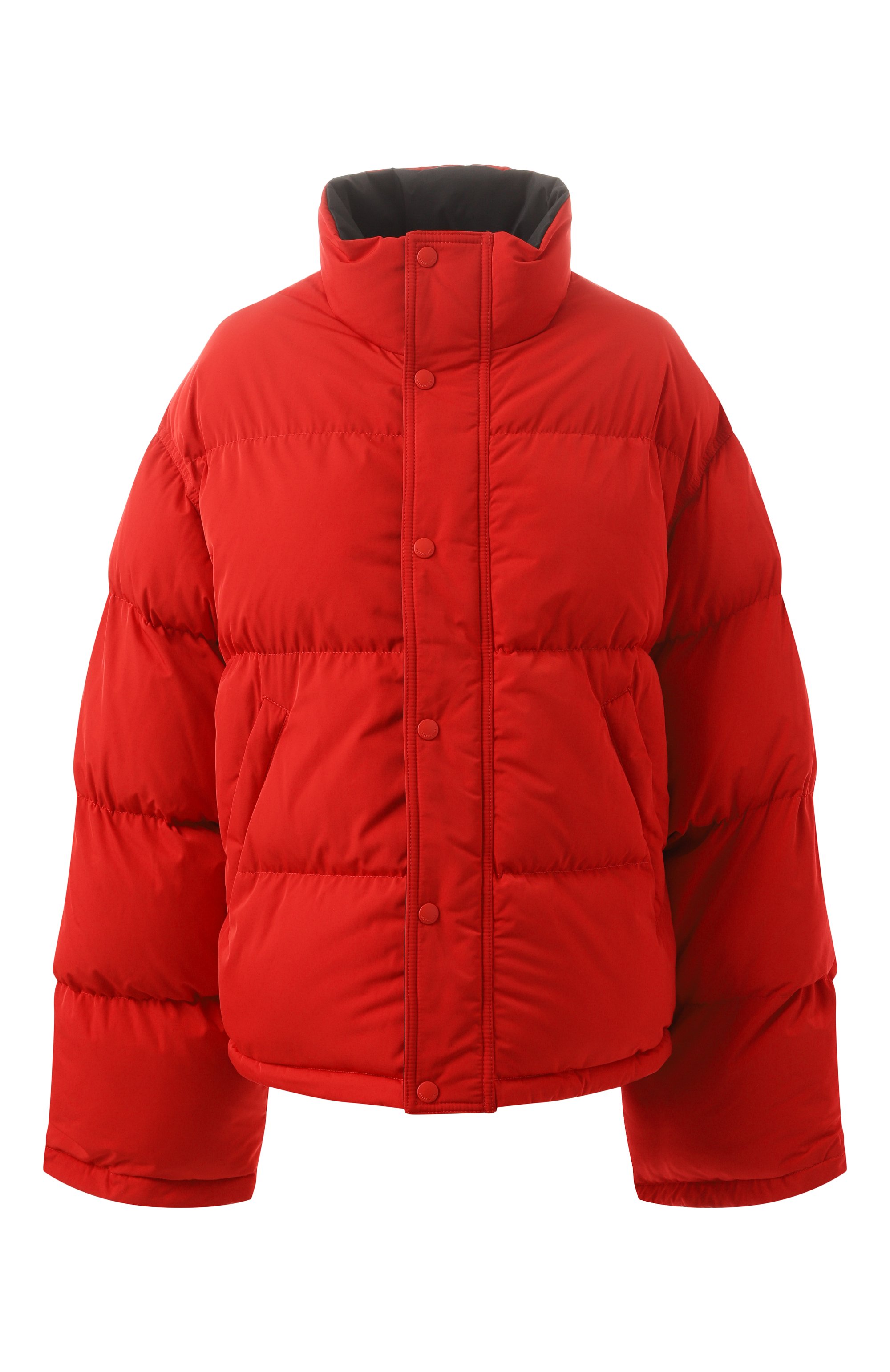 Двусторонний пуховик BALENCIAGA красного цвета по цене 477500 руб., арт. 808794/TR018, фото 1 Двусторонний пуховик BALENCIAGA, арт. 808794/TR018, фото 1