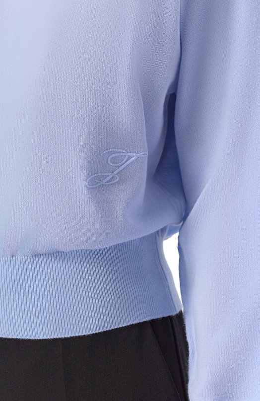 Шерстяной пуловер Jacquemus 26ESWW00638/AK00299 Голубой  26ESWW00638/AK00299 Фото 5