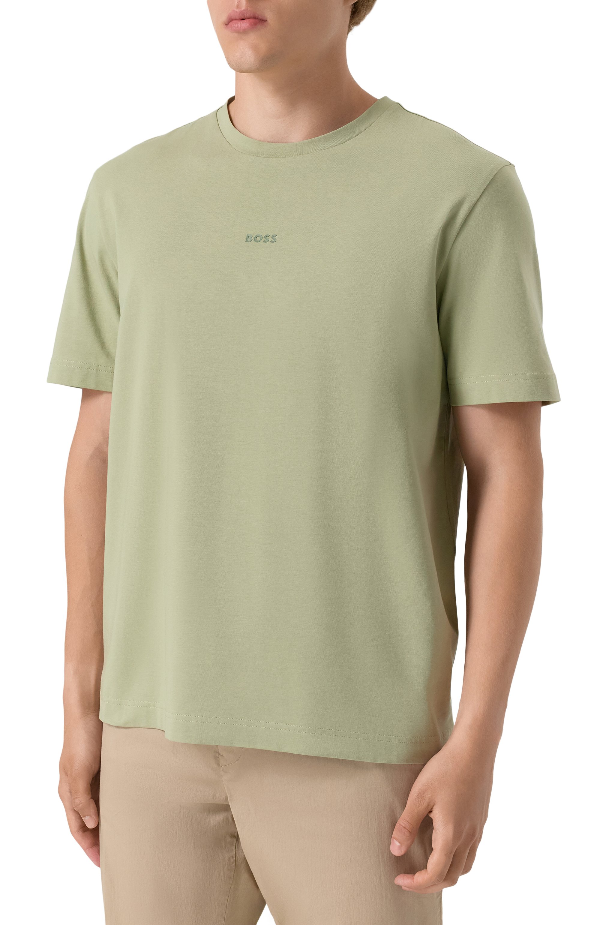 Хлопковая футболка BOSS ORANGE, арт. 50473278, фото 3