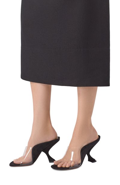 Комбинированные мюли mackenzie 95 AMINA MUADDI, арт. MACKENZIE SLIPPER 90/SUEDE, фото 2