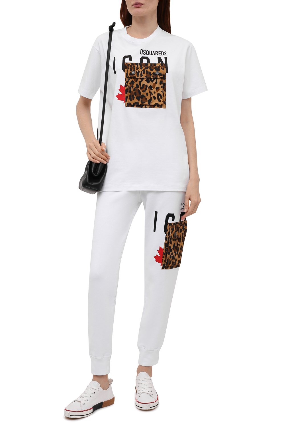 Хлопковая футболка DSQUARED2 белого цвета по цене 27950 руб., арт. S80GC0030/S20694, фото 2 Хлопковая футболка DSQUARED2, арт. S80GC0030/S20694, фото 2