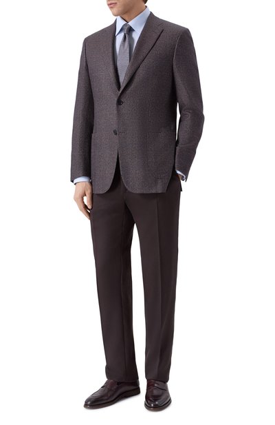 Хлопковая сорочка BRIONI голубого цвета по цене 92400 руб., арт. RCB40L/0D04V, фото 2 Хлопковая сорочка BRIONI, арт. RCB40L/0D04V, фото 2