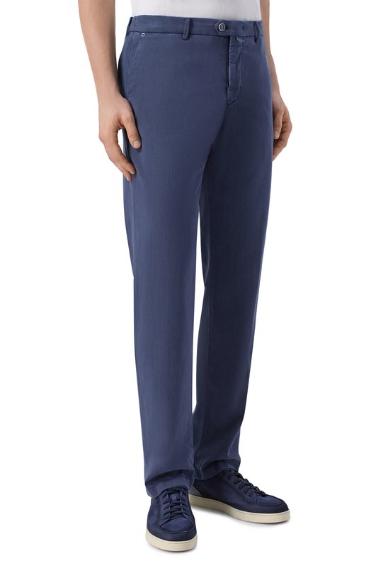 Брюки из лиоцелла Kiton UFPPERK0606H Синий  UFPPERK0606H Фото 3