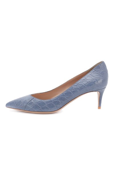 Кожаные туфли GIORGIO ARMANI голубого цвета по цене 224500 руб., арт. X1E718/XF085/CCR0, фото 3 Кожаные туфли GIORGIO ARMANI, арт. X1E718/XF085/CCR0, фото 3