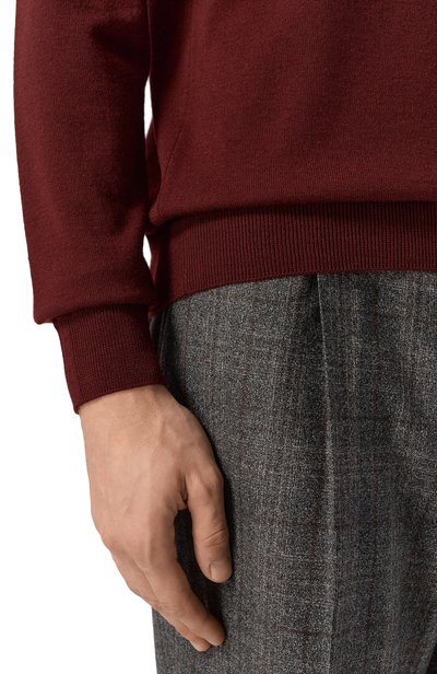 Шерстяной пуловер CORNELIANI бордового цвета по цене 47250 руб., арт. 28M501/2A25100, фото 5 Шерстяной пуловер CORNELIANI, арт. 28M501/2A25100, фото 5