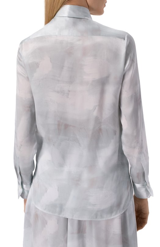 Атласная блузка Kiton D48407K0926E02 Серый  D48407K0926E02 Фото 4