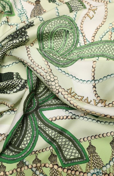 Шелковый платок LANVIN светло-зеленого цвета по цене 35850 руб., арт. 6L9090/SQ072, фото 2 Шелковый платок LANVIN, арт. 6L9090/SQ072, фото 2