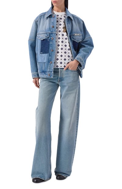 Хлопковая футболка MOSCHINO белого цвета по цене 34300 руб., арт. V0716/0541, фото 2 Хлопковая футболка MOSCHINO, арт. V0716/0541, фото 2