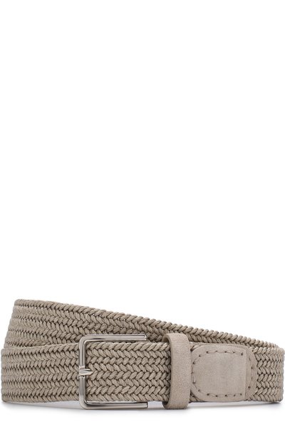 Льняной ремень с отделкой из замши LORO PIANA бежевого цвета по цене 49200 руб., арт. FAF2297, фото 1 Льняной ремень с отделкой из замши LORO PIANA, арт. FAF2297, фото 1