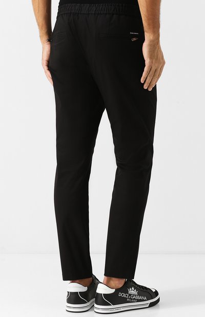 Хлопковые брюки DOLCE & GABBANA черного цвета по цене 64500 руб., арт. GYACET/FUFIS, фото 4 Хлопковые брюки DOLCE & GABBANA, арт. GYACET/FUFIS, фото 4