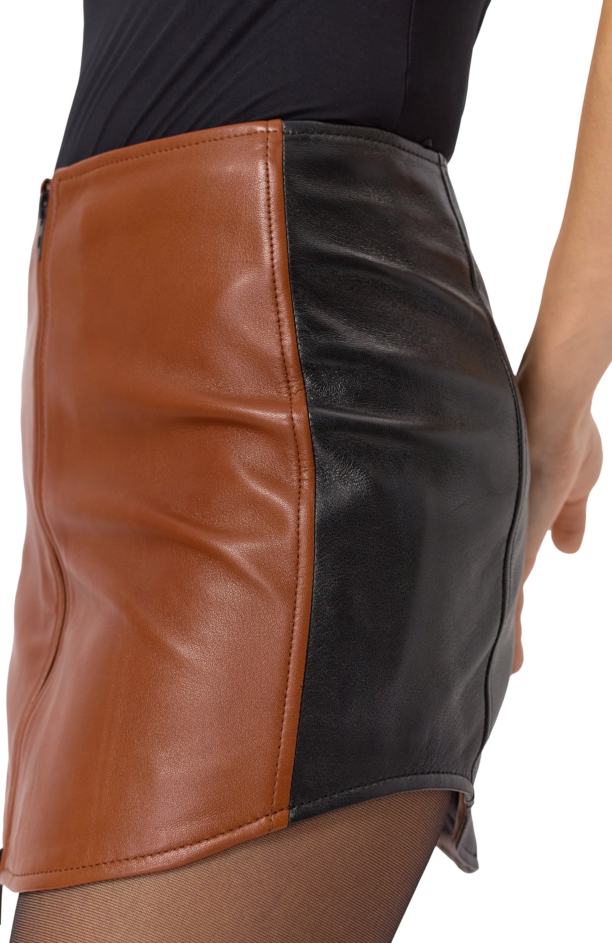 Кожаная юбка DIESEL, арт. A17692/0CLBQ, фото 5