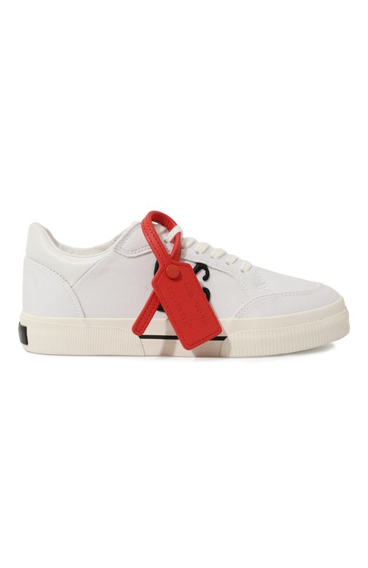 Текстильные кеды New Low Vulcanized Off-White 0MIA293S24FAB001 Белый  0MIA293S24FAB001 Фото 5